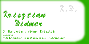 krisztian widmer business card