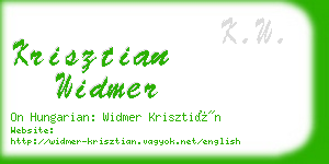 krisztian widmer business card